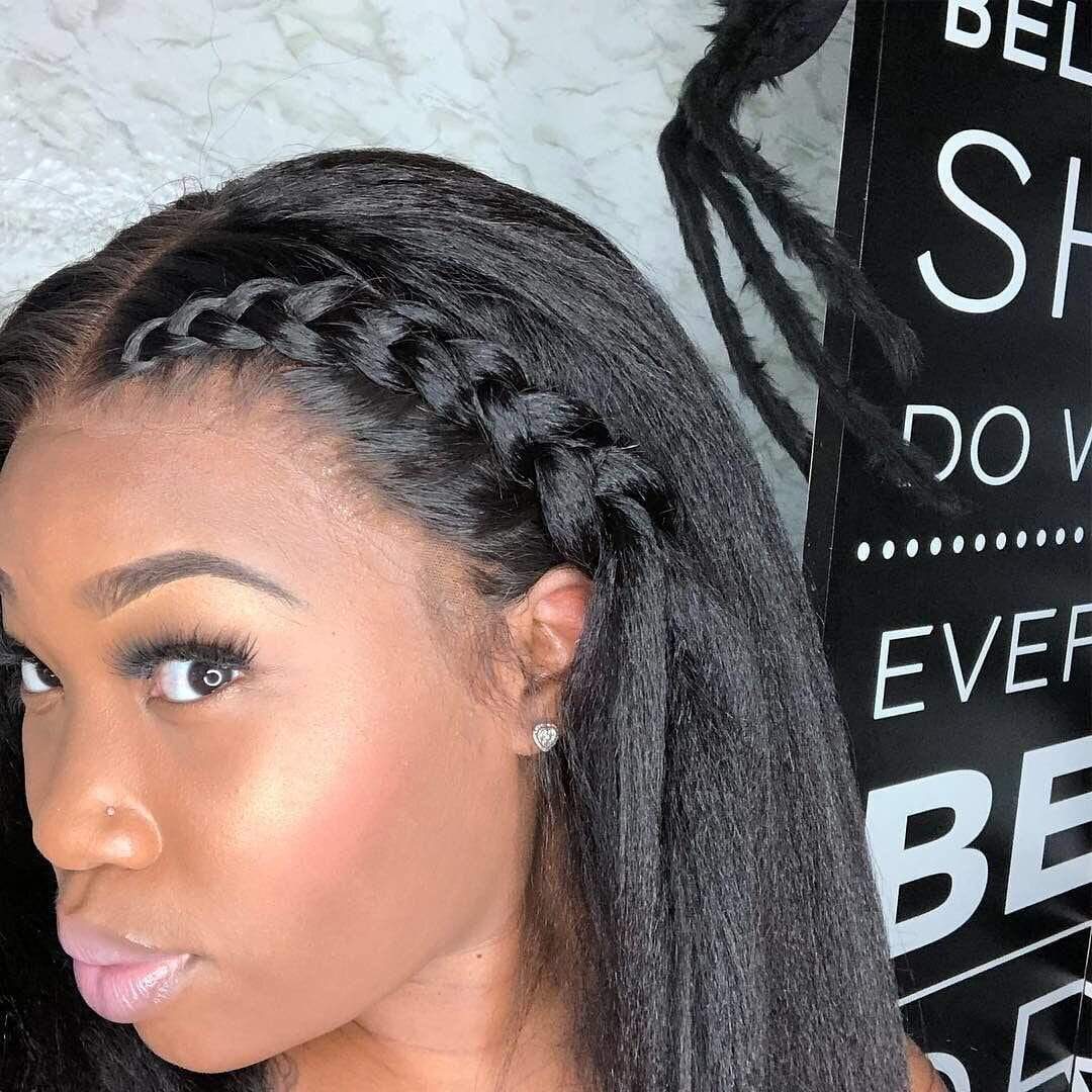 Kinky straight 200% density glueless brazilian black wigs with baby hair