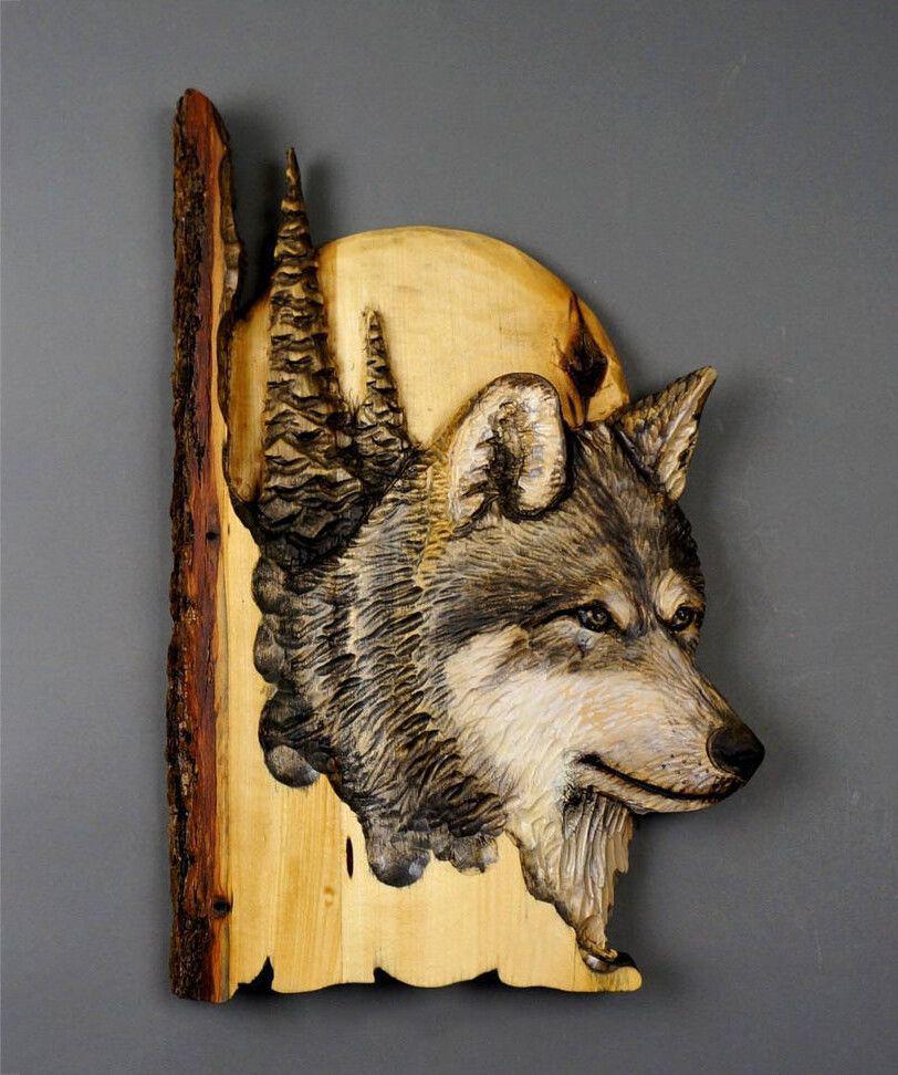 Animal Carving Handcraft Wall Hanging Sculpture Wood