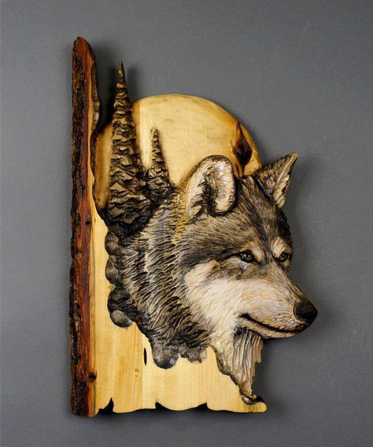 Animal Carving Handcraft Wall Hanging Sculpture Wood