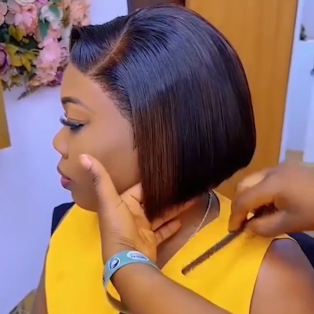 Glueless New Lovely Natrual Bob Styles Silky Hair Wig