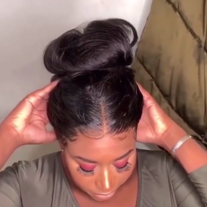 Black Long Hair Natural Hairline Straight Wig with Baby Hair Wig