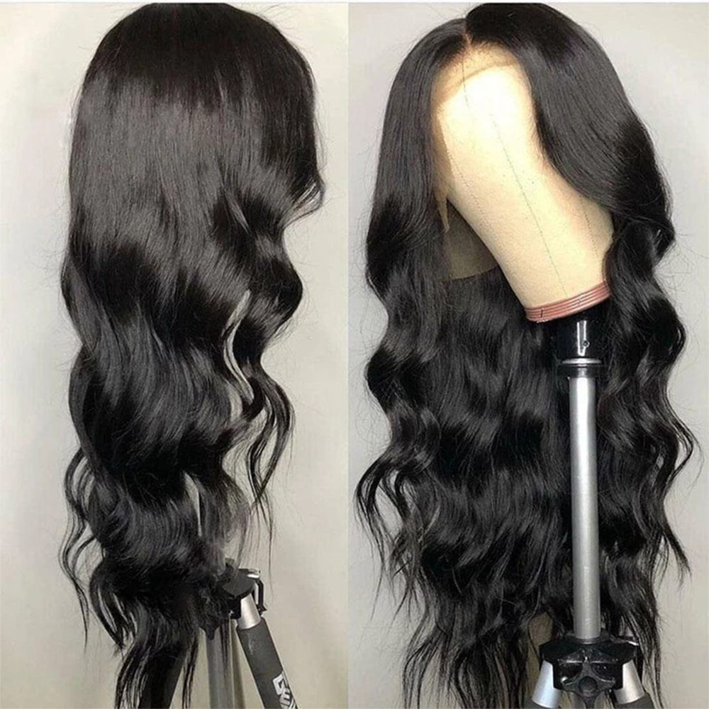 Black Long Brazilian Body Wavy Wigs