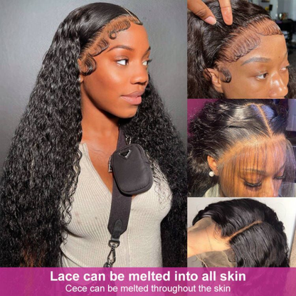Black Curly Hair 13x4 HD Lace Front Wig Pre Plucked Hairline