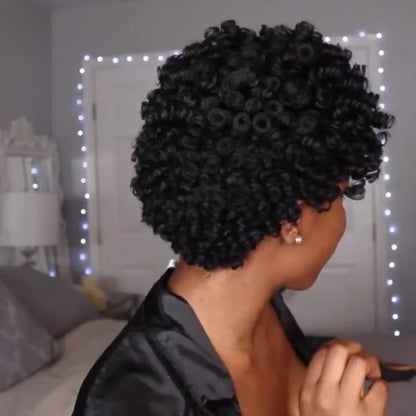 Short Afro Kinky Curly Wigs for Black Women