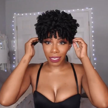 Short Afro Kinky Curly Wigs for Black Women