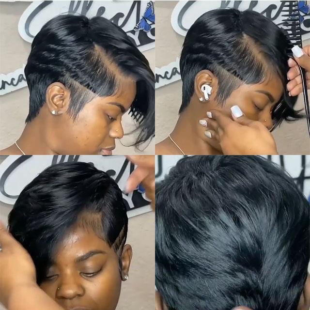 Glueless Pixie Cut Wig Super Short hair Wig  10 colors