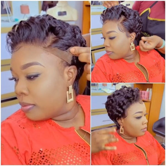 Hot Sale Short Glueless Ladies Wig Curly Hair