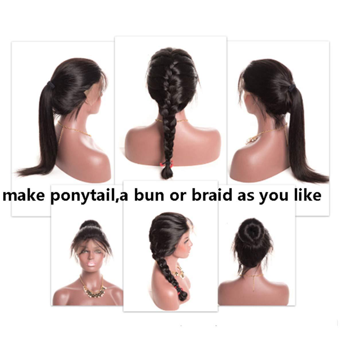 Black Long Hair Natural Hairline Straight Wig with Baby Hair Wig