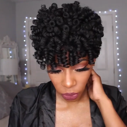 Short Afro Kinky Curly Wigs for Black Women