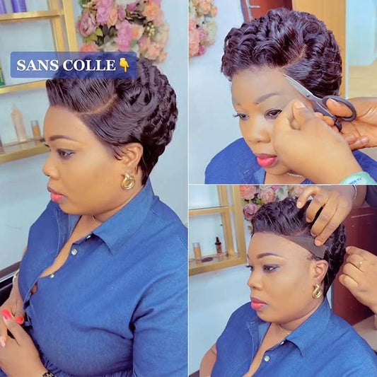 Hot Sale Short Glueless Ladies Wig Curly Hair