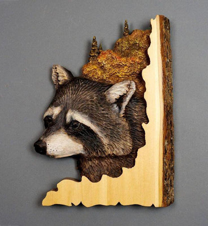 Animal Carving Handcraft Wall Hanging Sculpture Wood
