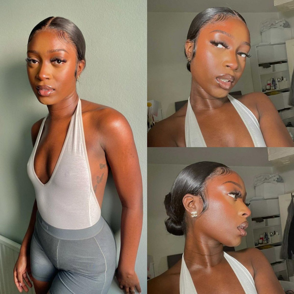 Black Brazilian Straight Hair BOB Wigs Lady Wig